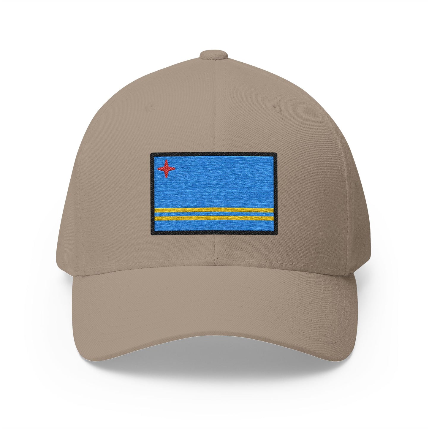 Flag: Aruba Emoji Khaki Cap – Premium by Capmoji