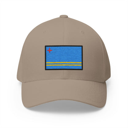 Flag: Aruba Emoji Khaki Cap – Premium by Capmoji