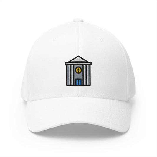 Bank Emoji White Cap – Premium by Capmoji