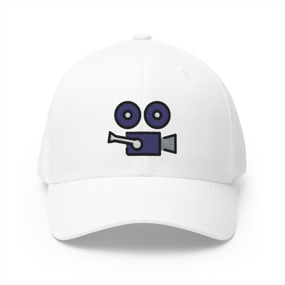 Movie Camera Emoji White Cap – Premium by Capmoji