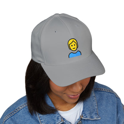 Person: Blond Hair Emoji Cap – Premium by Capmoji