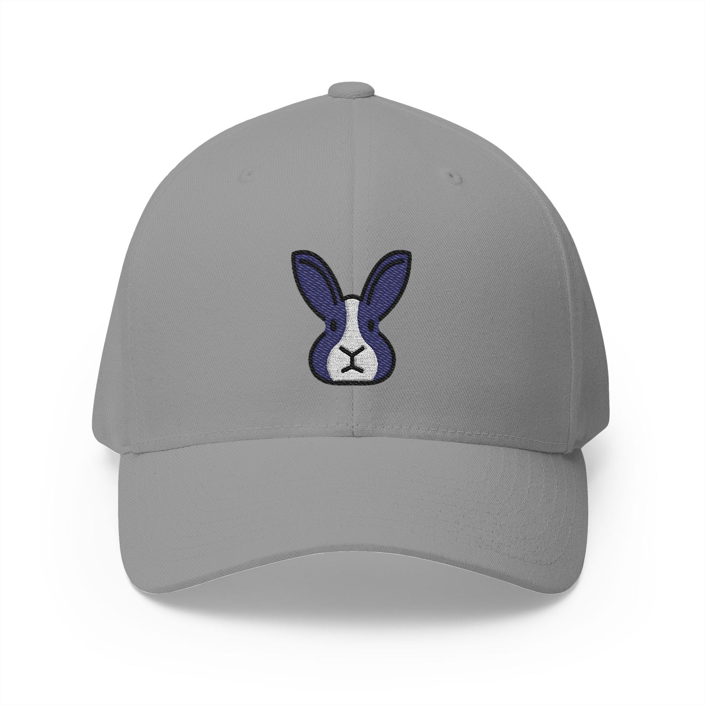 Rabbit Face Emoji Grey Cap – Premium by Capmoji