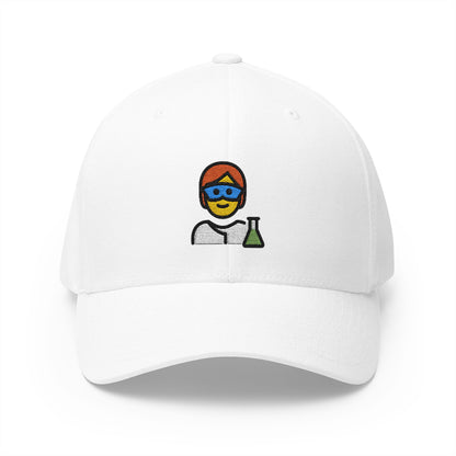 Scientist Emoji White Cap – Premium by Capmoji