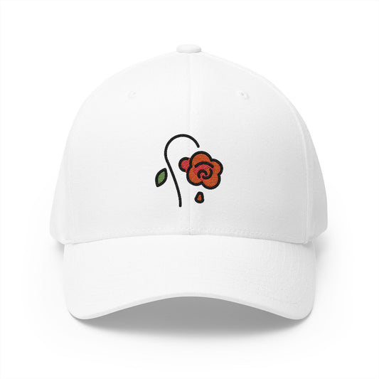 Wilted Flower Emoji White Cap – Premium by Capmoji