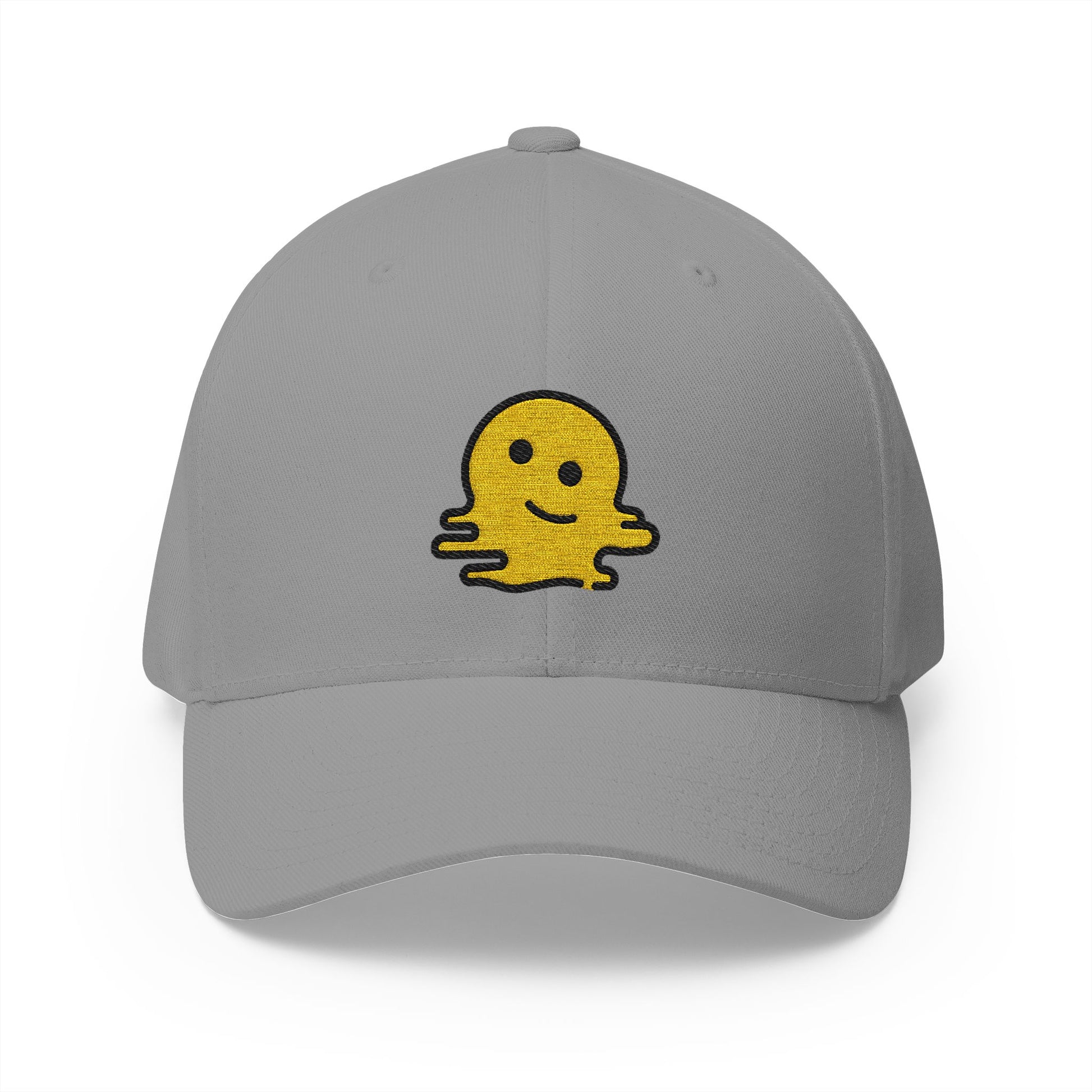 Melting Face Emoji Grey Cap – Premium by Capmoji