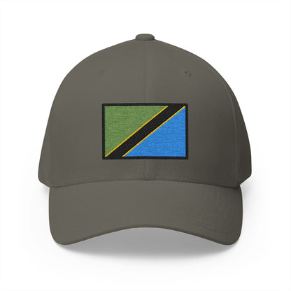 Flag: Tanzania Emoji Olive Cap – Premium by Capmoji