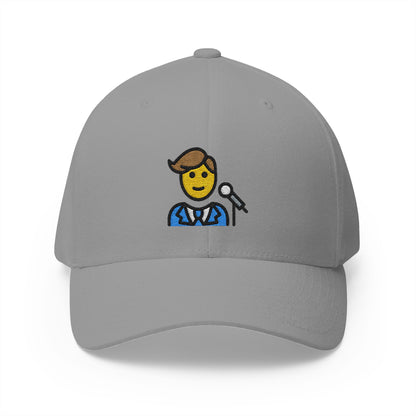 Man Singer Emoji Grey Cap – Premium by Capmoji