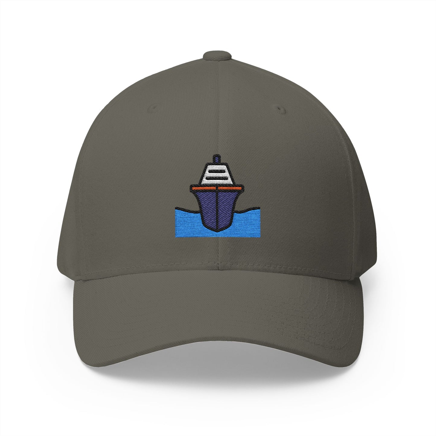 Passenger Ship Emoji Olive Cap – Premium by Capmoji