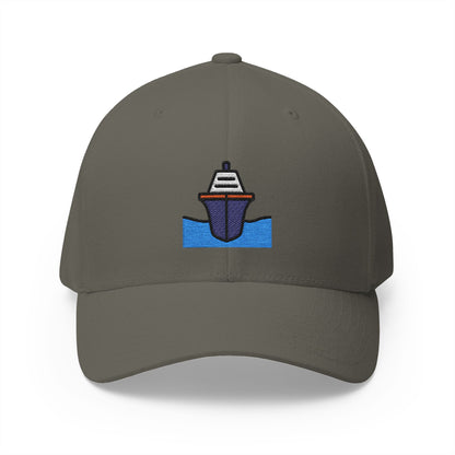 Passenger Ship Emoji Olive Cap – Premium by Capmoji