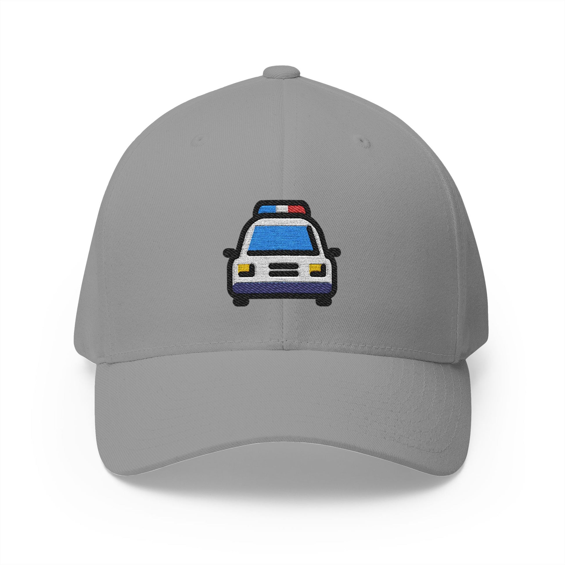 Oncoming Police Car Emoji Grey Cap – Premium by Capmoji