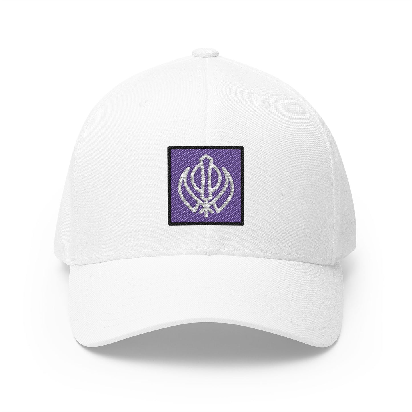 Khanda Emoji White Cap – Premium by Capmoji