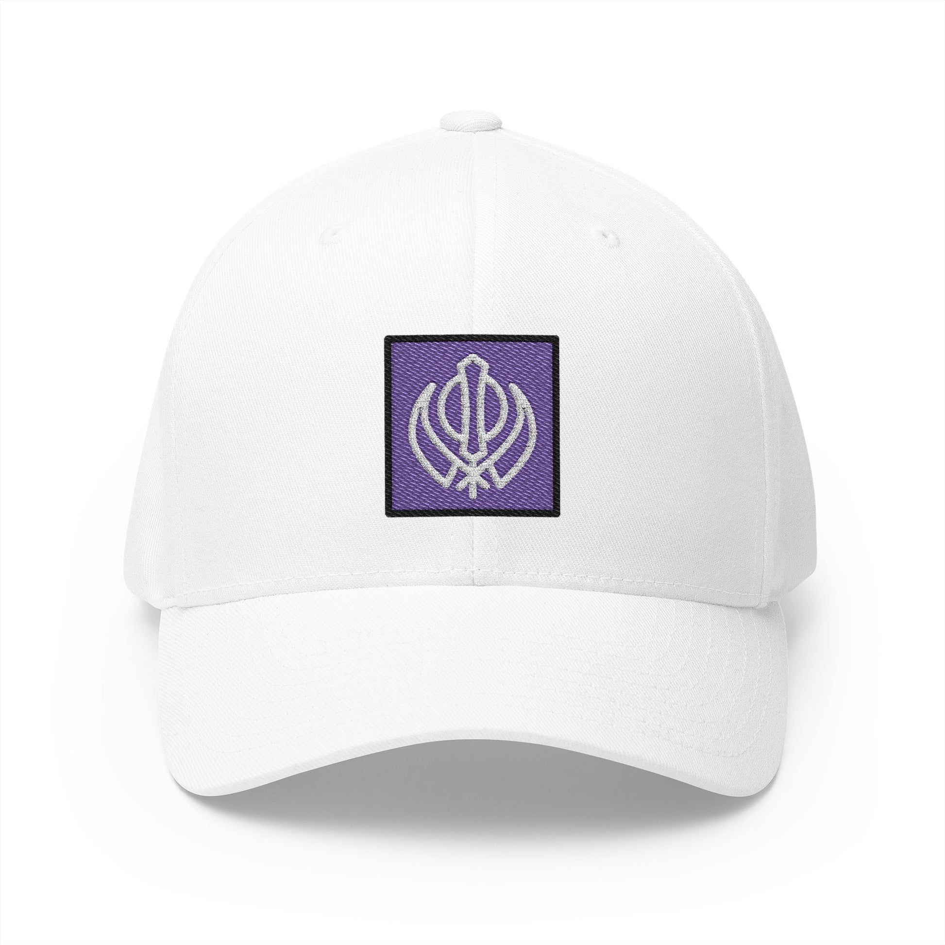 Khanda Emoji White Cap – Premium by Capmoji