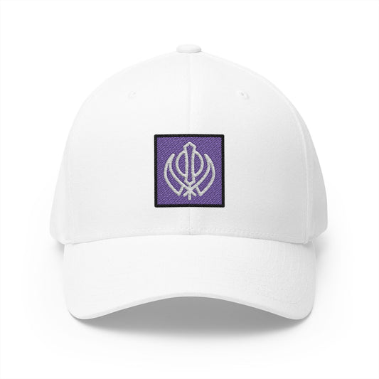 Khanda Emoji White Cap – Premium by Capmoji