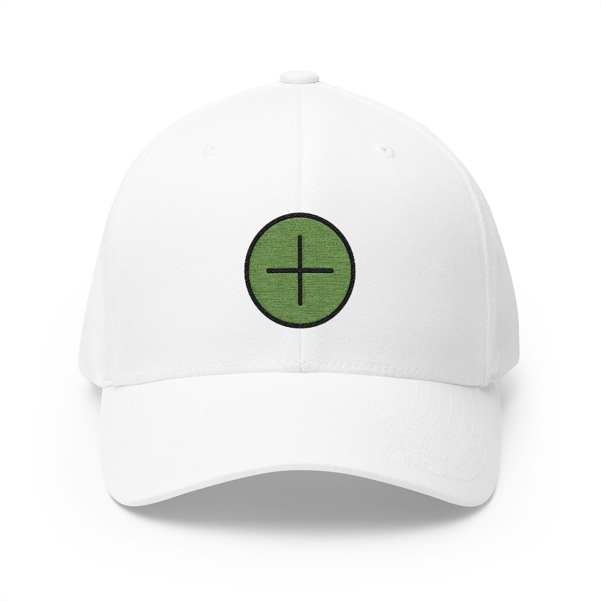 Add Button Emoji White Cap – Premium by Capmoji