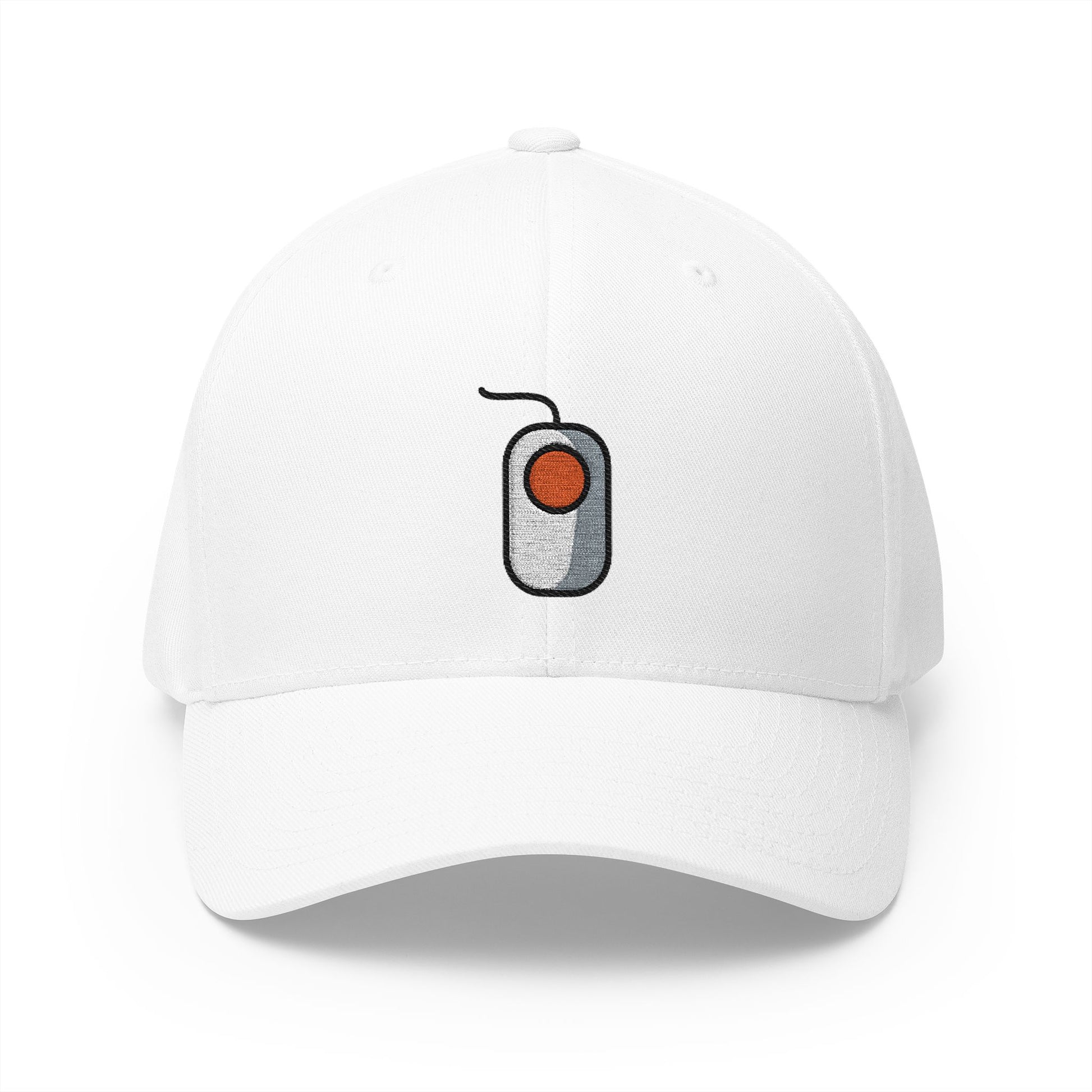 Trackball Emoji White Cap – Premium by Capmoji