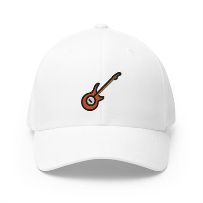 Guitar Emoji White Cap – Premium by Capmoji