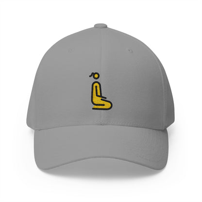 Woman Kneeling: Facing Right Emoji Grey Cap – Premium by Capmoji