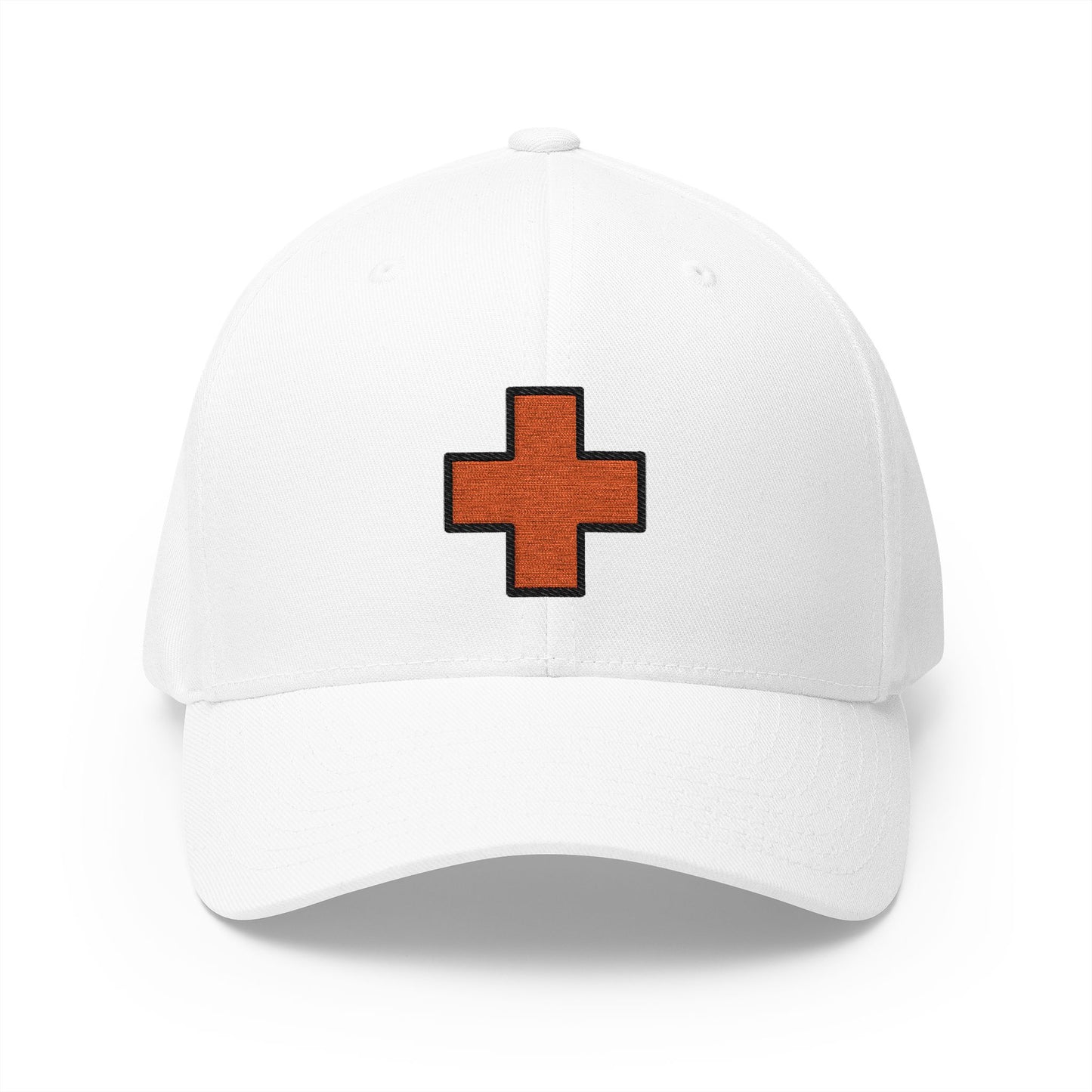 First Aid Emoji White Cap – Premium by Capmoji
