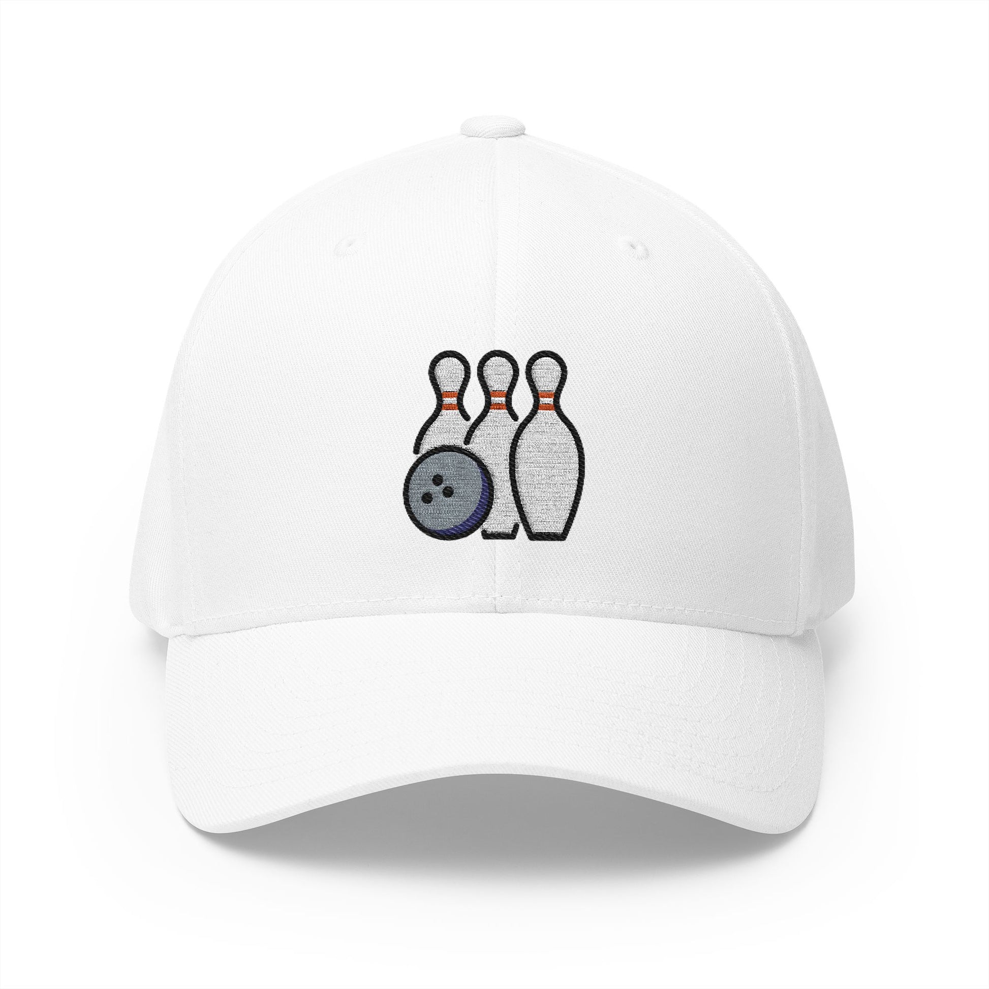 Bowling Emoji White Cap – Premium by Capmoji