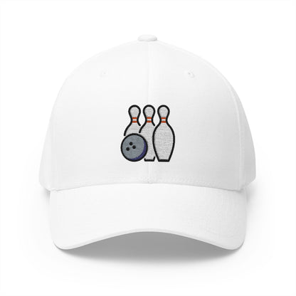 Bowling Emoji White Cap – Premium by Capmoji