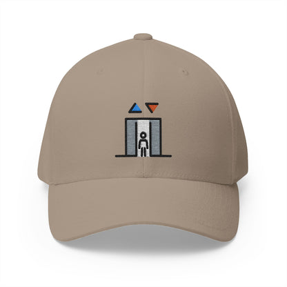 Elevator Emoji Khaki Cap – Premium by Capmoji