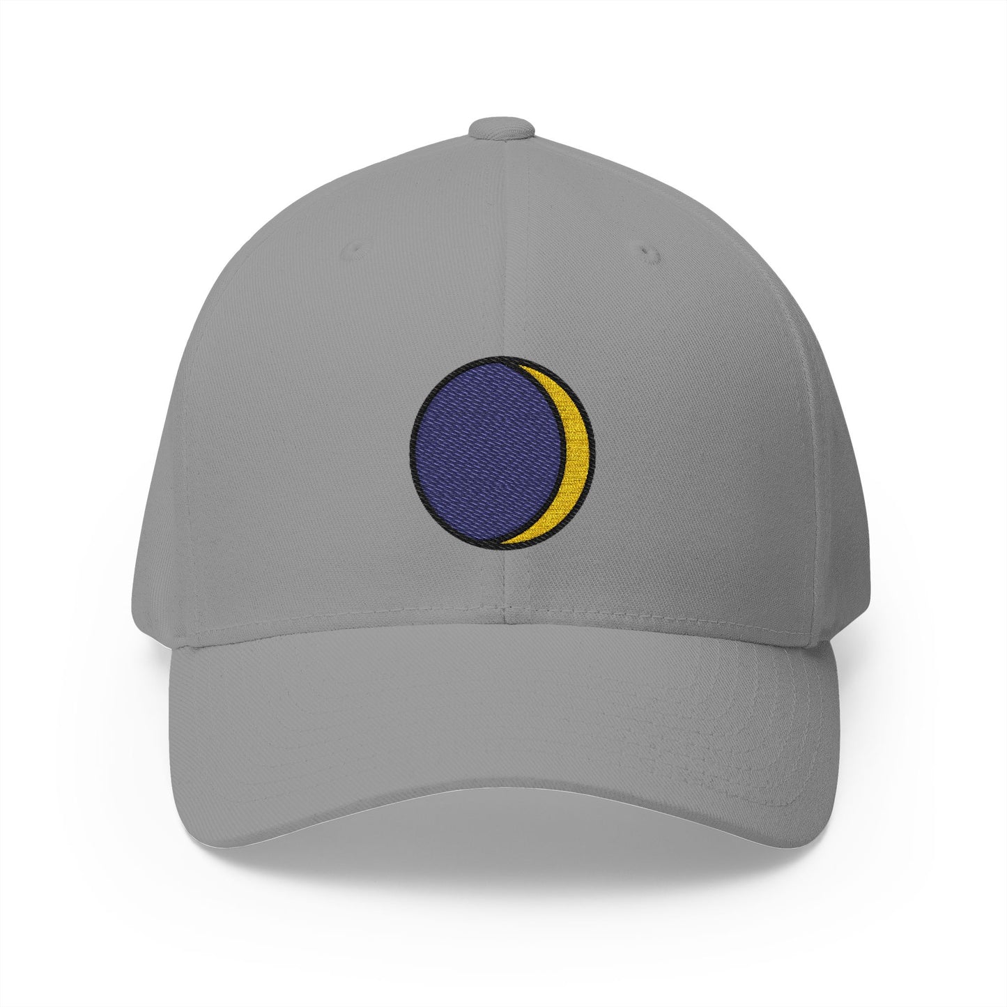 Waxing Crescent Moon Emoji Grey Cap – Premium by Capmoji