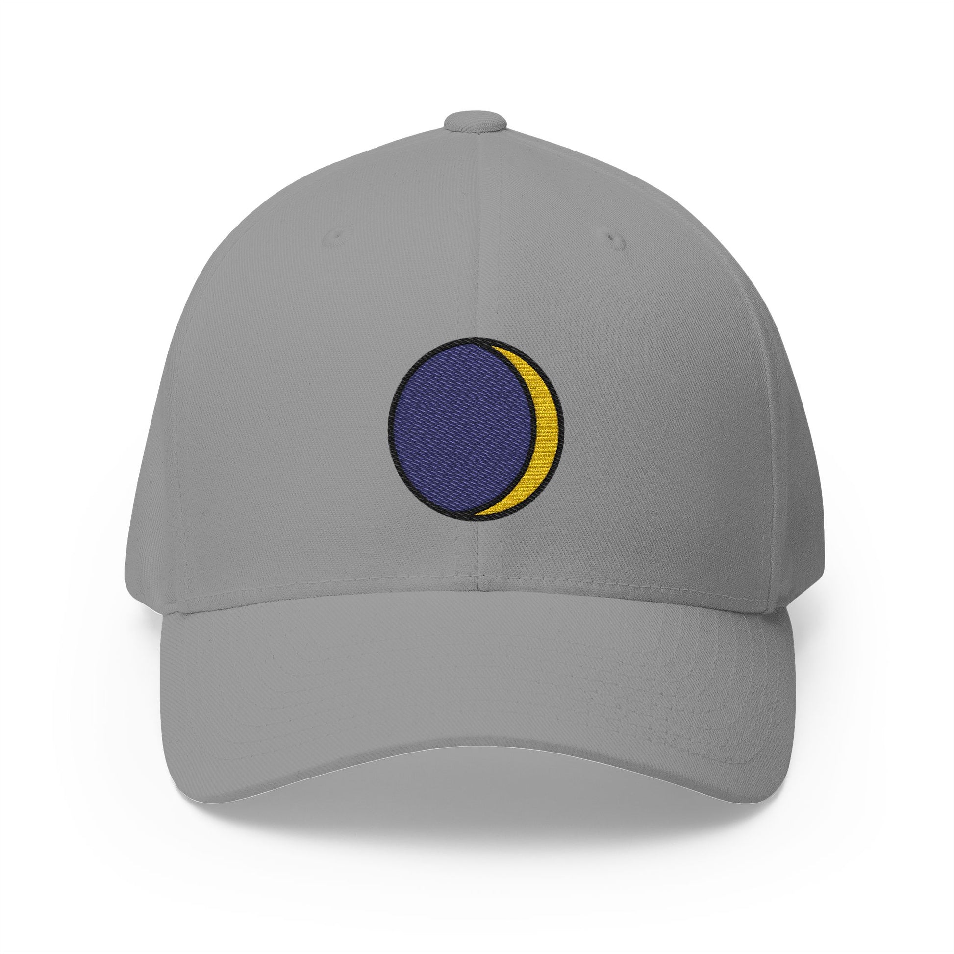 Waxing Crescent Moon Emoji Grey Cap – Premium by Capmoji