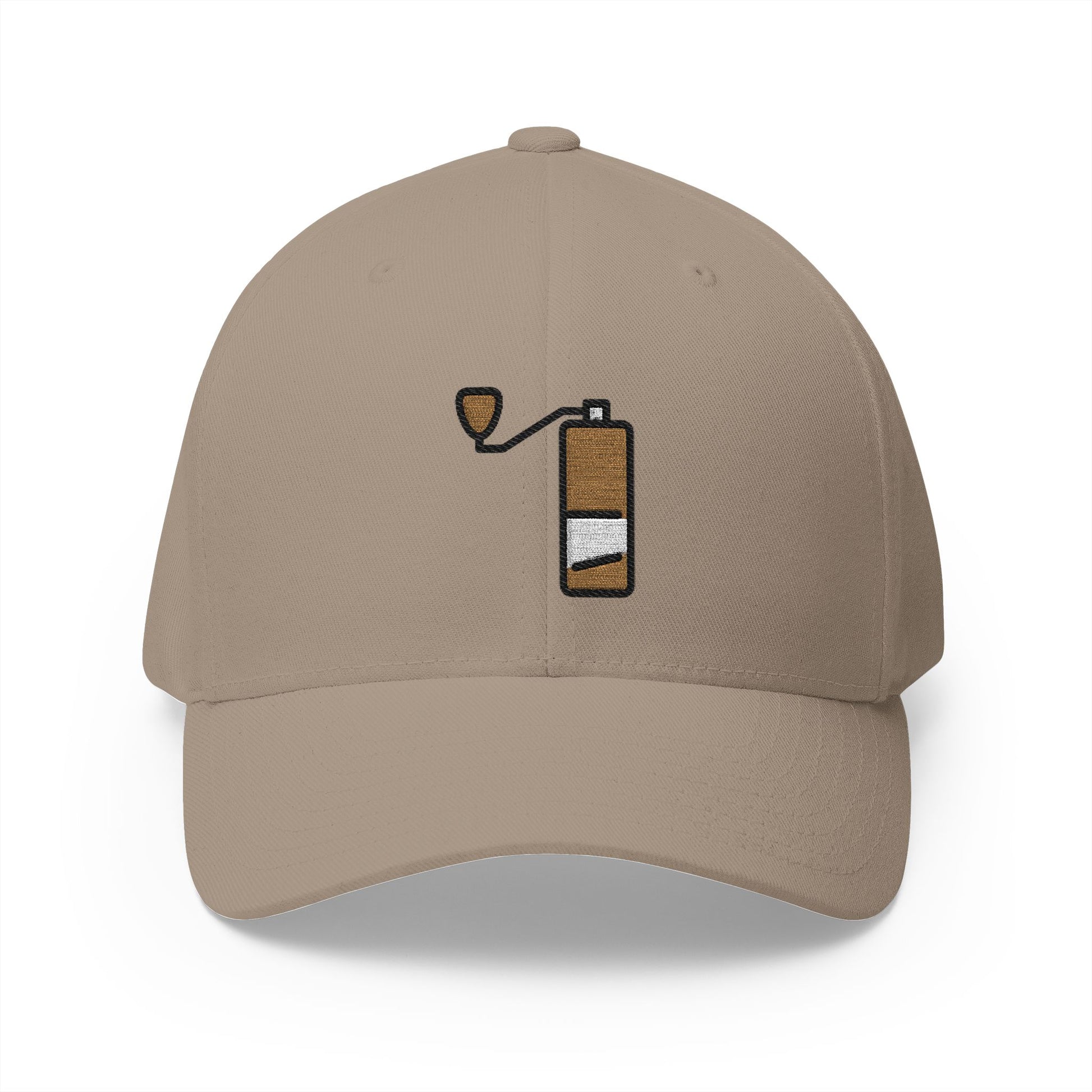 Coffee Grinder Emoji Khaki Cap – Premium by Capmoji