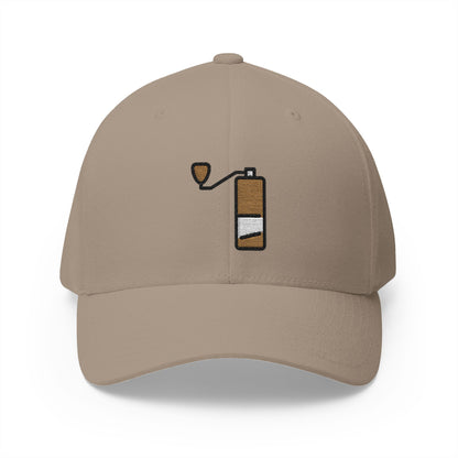 Coffee Grinder Emoji Khaki Cap – Premium by Capmoji