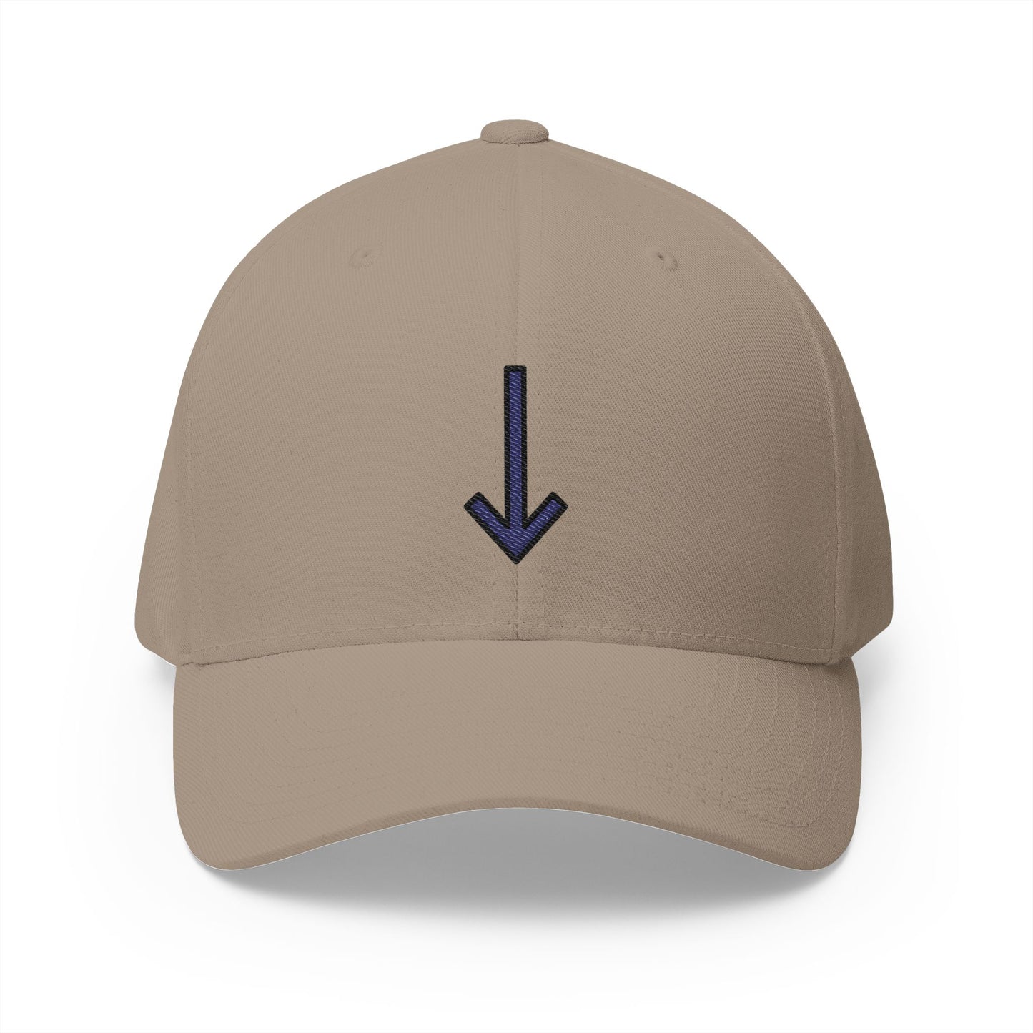 Down Arrow Emoji Khaki Cap – Premium by Capmoji