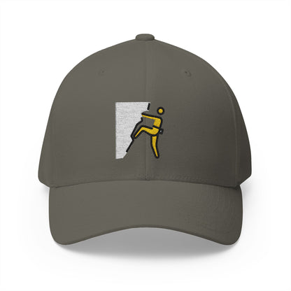 Man Climbing Emoji Olive Cap – Premium by Capmoji