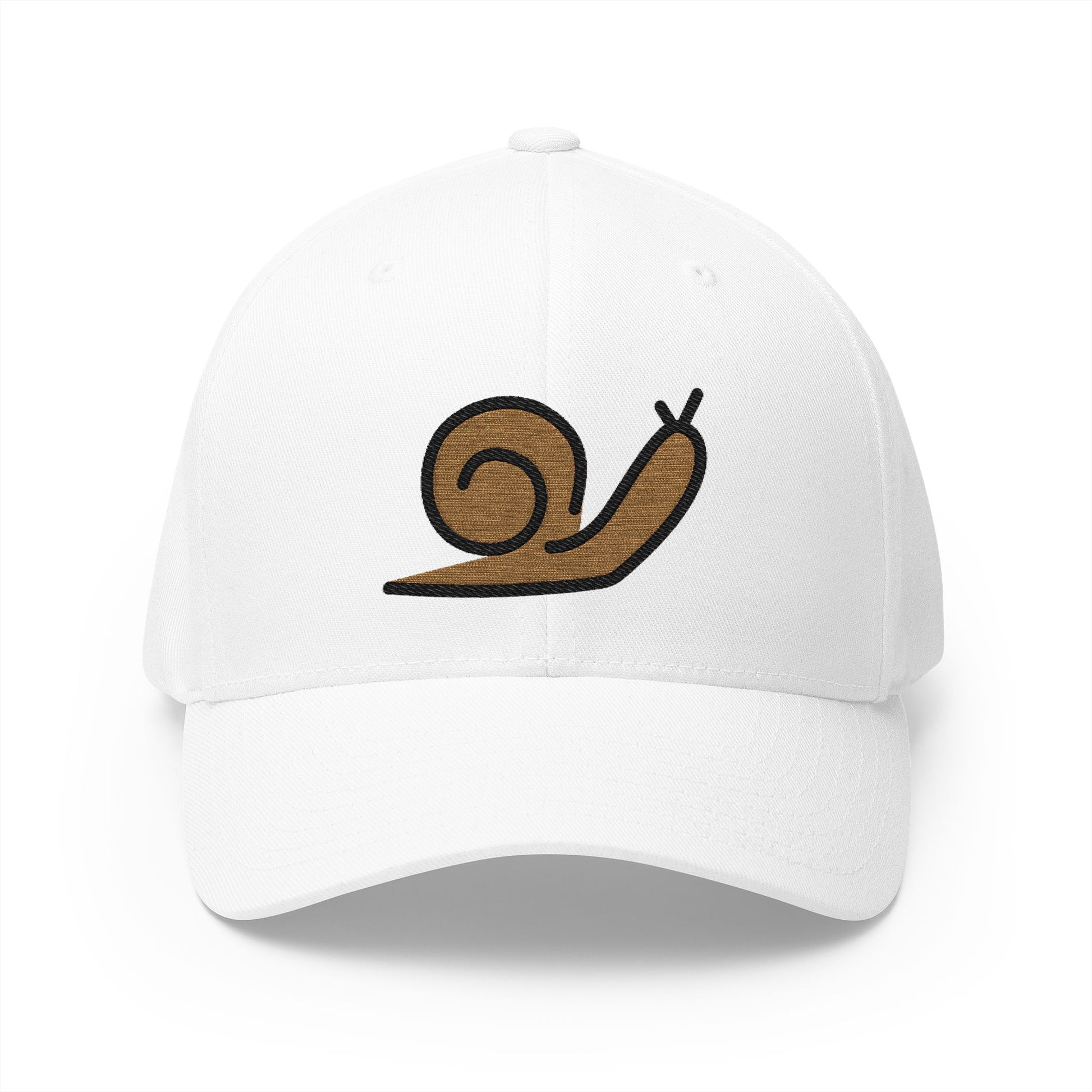 Snail Emoji White Cap – Premium by Capmoji