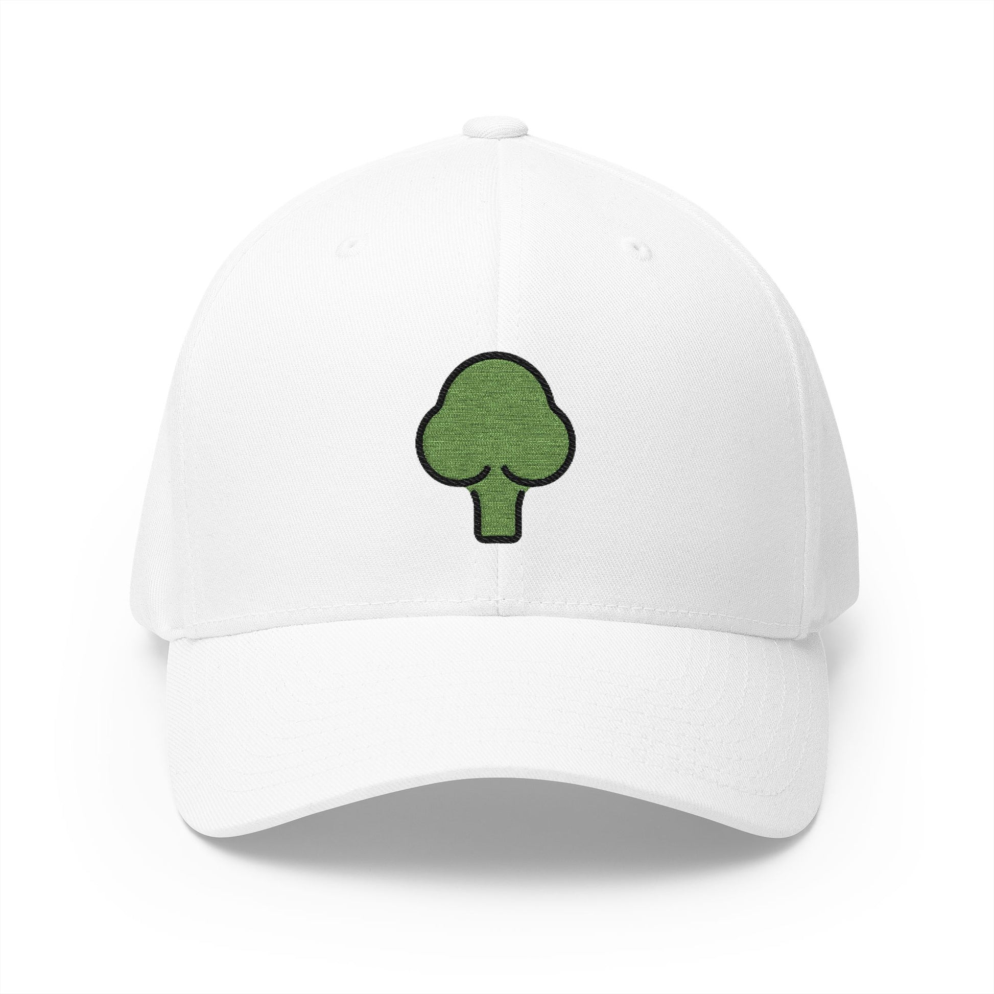 Broccoli Emoji White Cap – Premium by Capmoji