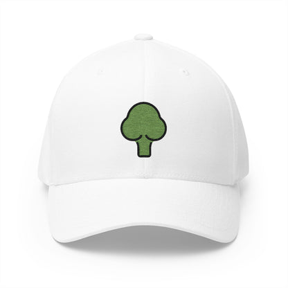 Broccoli Emoji White Cap – Premium by Capmoji