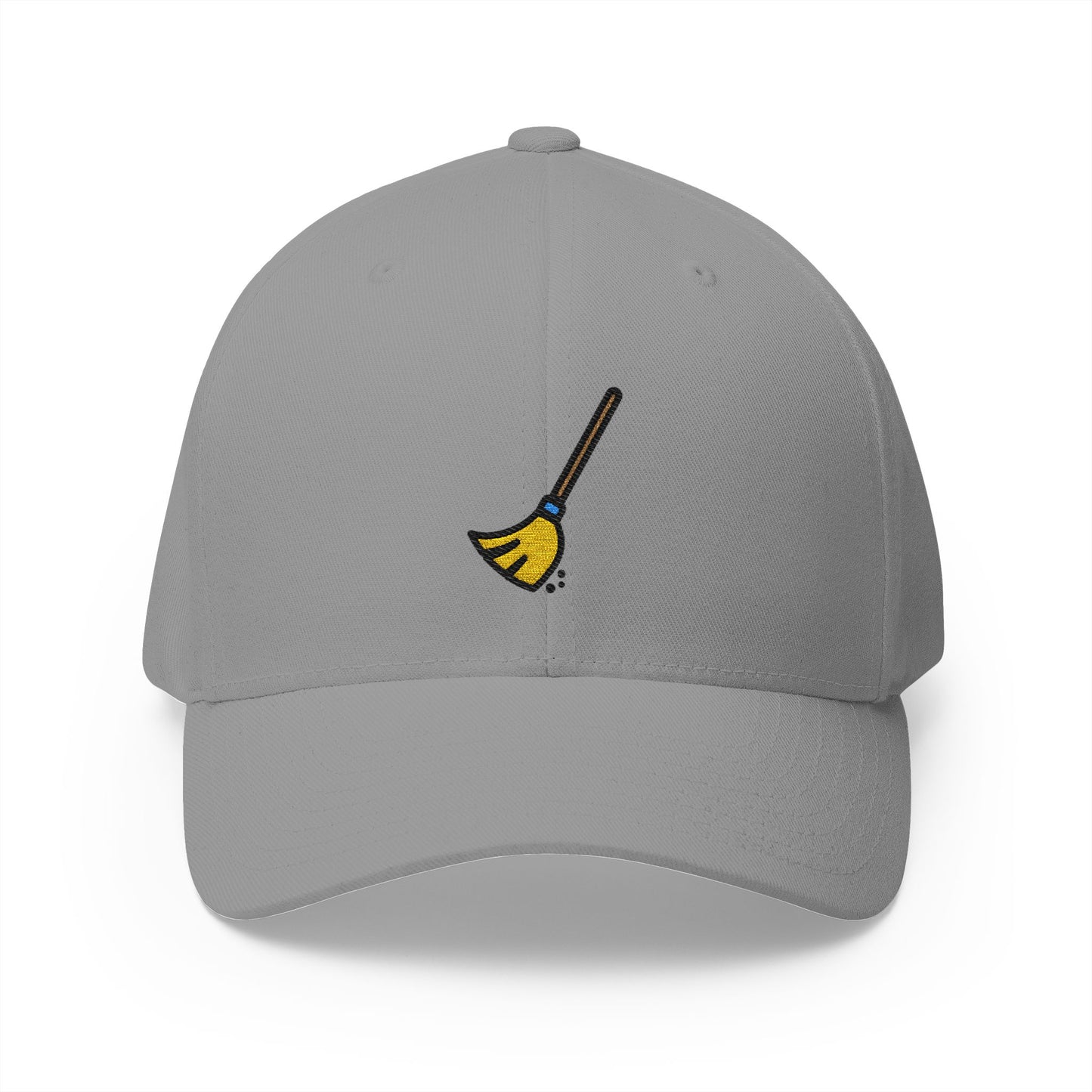 Broom Emoji Grey Cap – Premium by Capmoji
