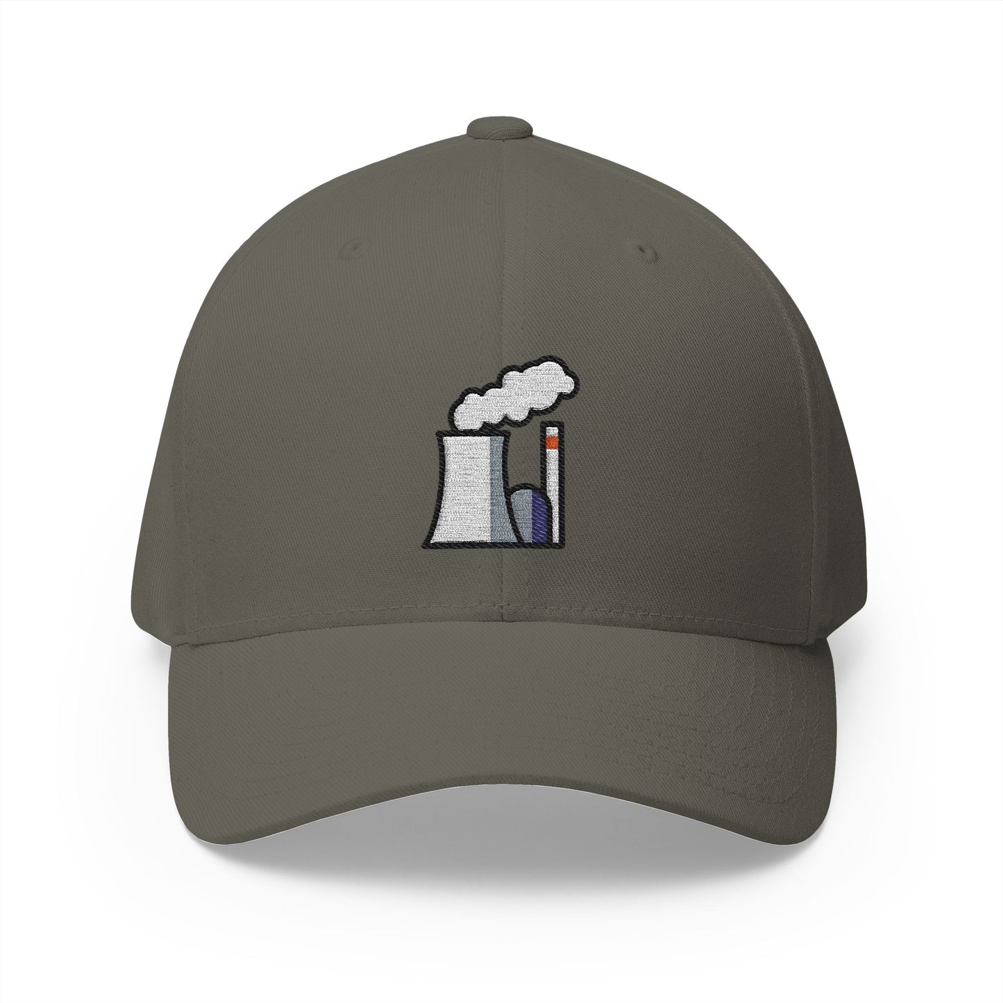 Nuclear Power Plant Emoji Olive Cap – Premium by Capmoji