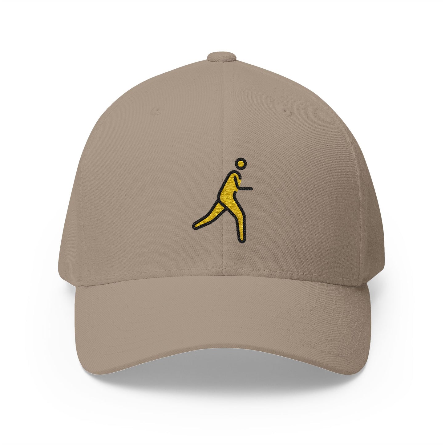 Person Running: Facing Right Emoji Khaki Cap – Premium by Capmoji