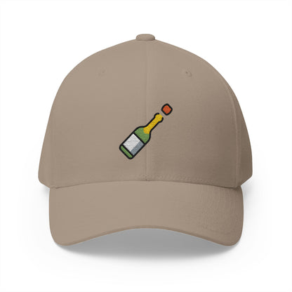 Bottle With Popping Cork Emoji Khaki Cap – Premium by Capmoji