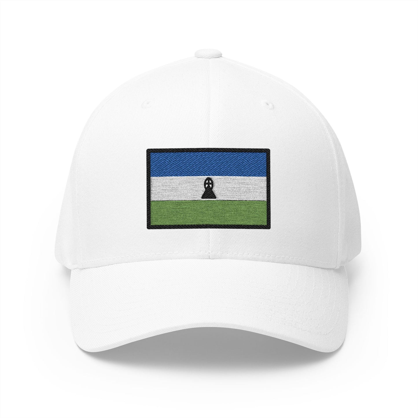 Flag: Lesotho Emoji White Cap – Premium by Capmoji