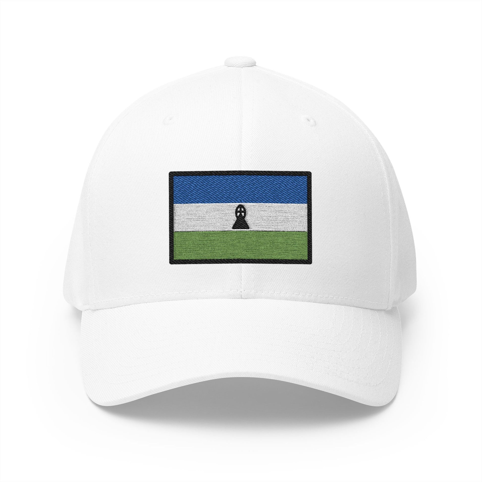 Flag: Lesotho Emoji White Cap – Premium by Capmoji