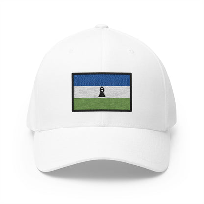 Flag: Lesotho Emoji White Cap – Premium by Capmoji