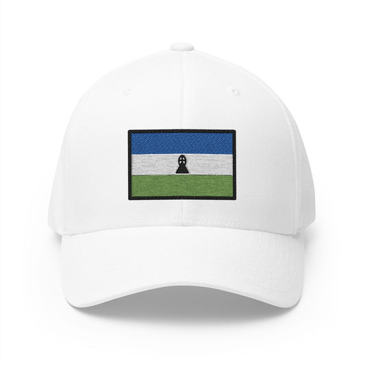 Flag: Lesotho Emoji White Cap – Premium by Capmoji