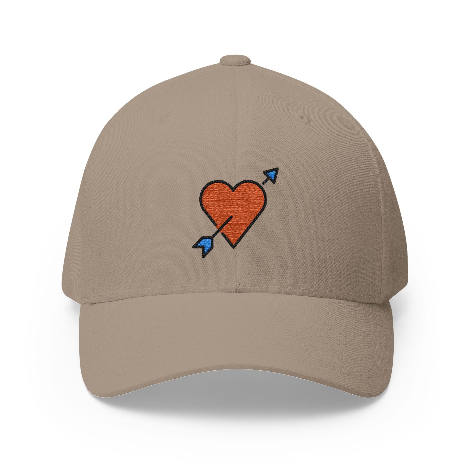 Heart With Arrow Emoji Khaki Cap – Premium by Capmoji