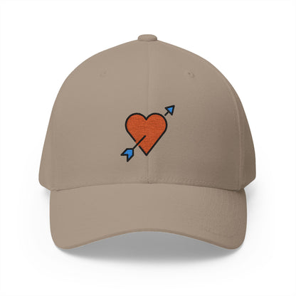 Heart With Arrow Emoji Khaki Cap – Premium by Capmoji