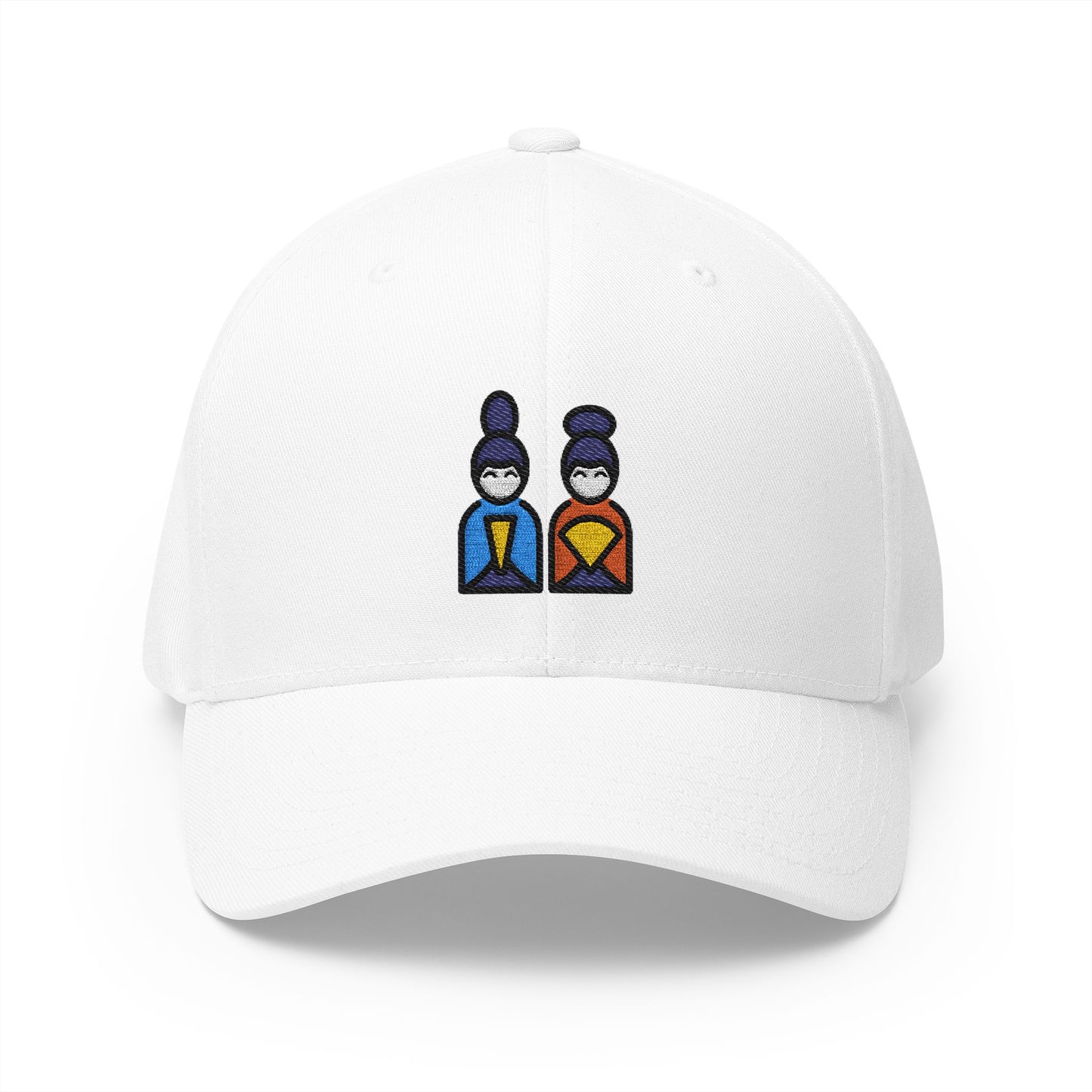 Japanese Dolls Emoji White Cap – Premium by Capmoji