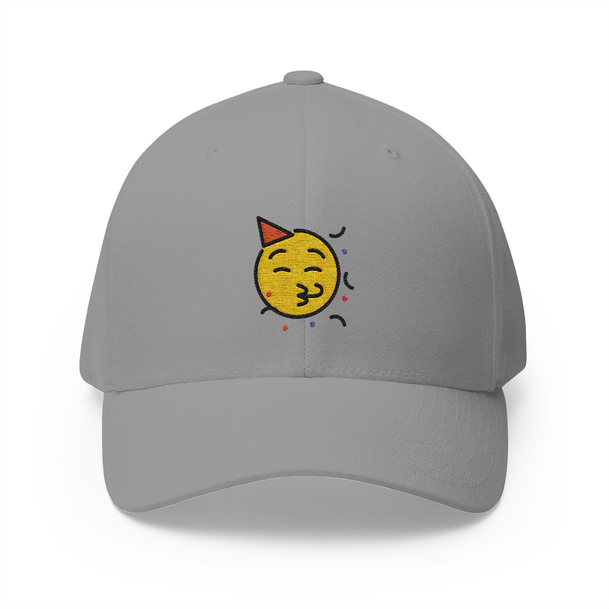 Partying Face Emoji Grey Cap – Premium by Capmoji