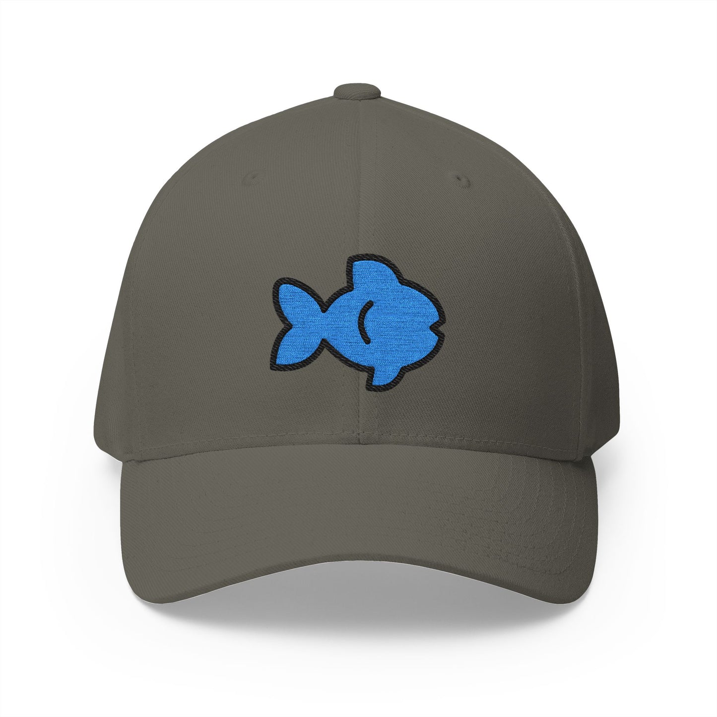 Fish Emoji Olive Cap – Premium by Capmoji
