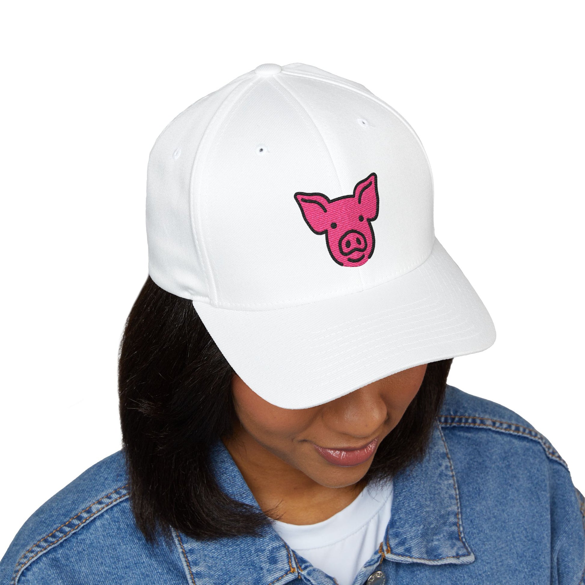 Pig Face Emoji Cap – Premium by Capmoji