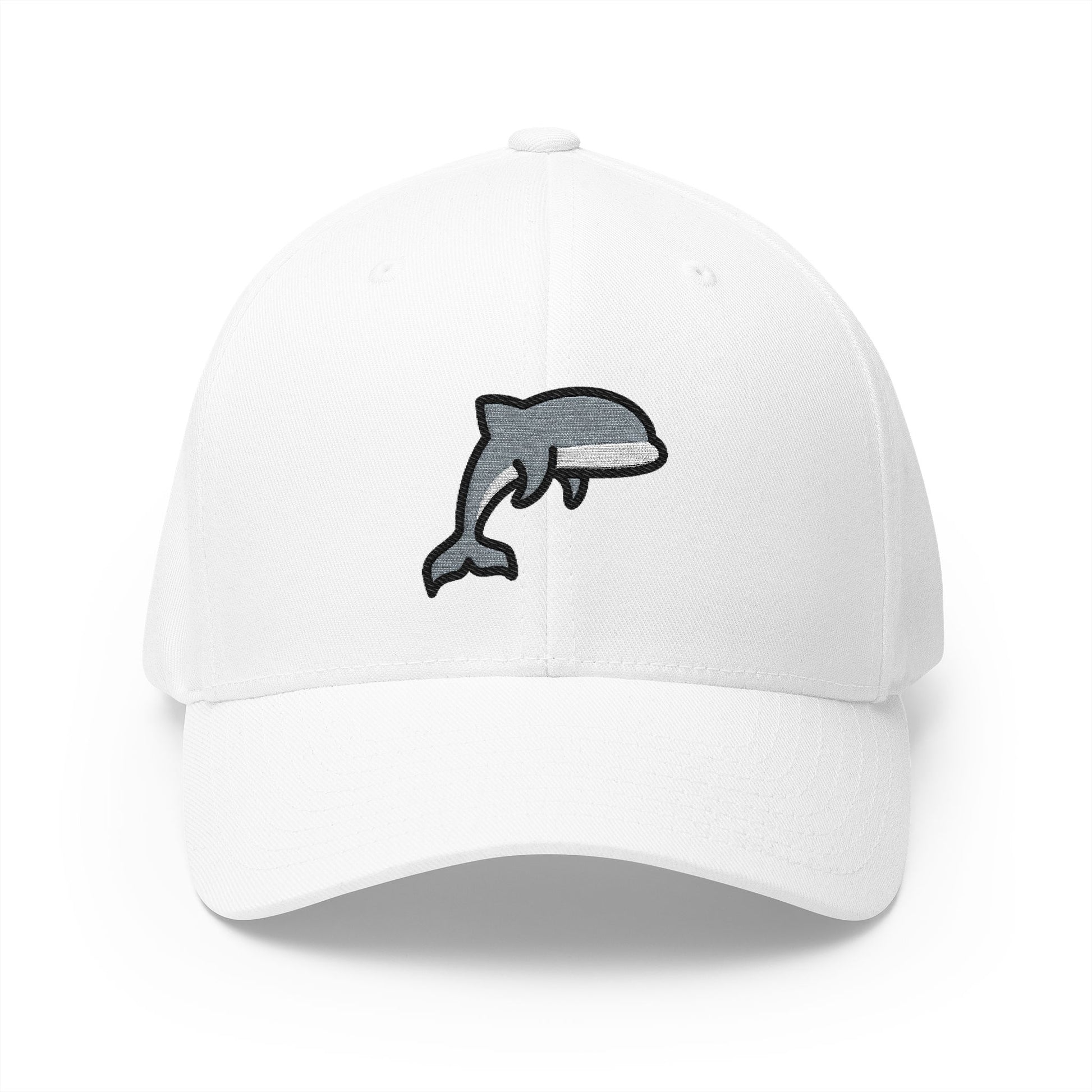 Porpoise Emoji White Cap – Premium by Capmoji