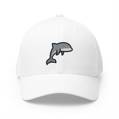 Porpoise Emoji White Cap – Premium by Capmoji